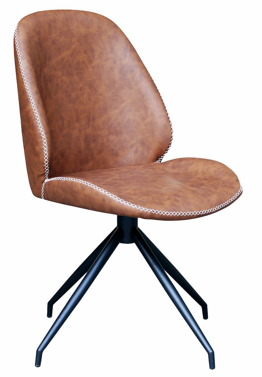 House Nordic Monte Carlo kääntyvä tuoli PU vintage ruskea