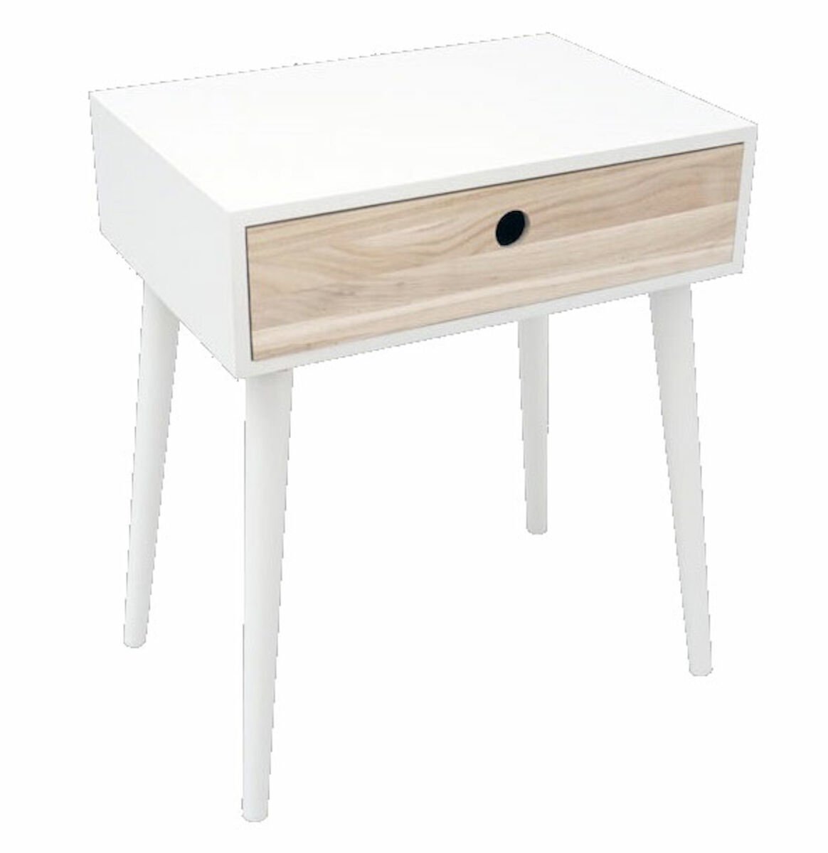 House Nordic Parma yöpöytä 1-laatikolla valkoinen/puu