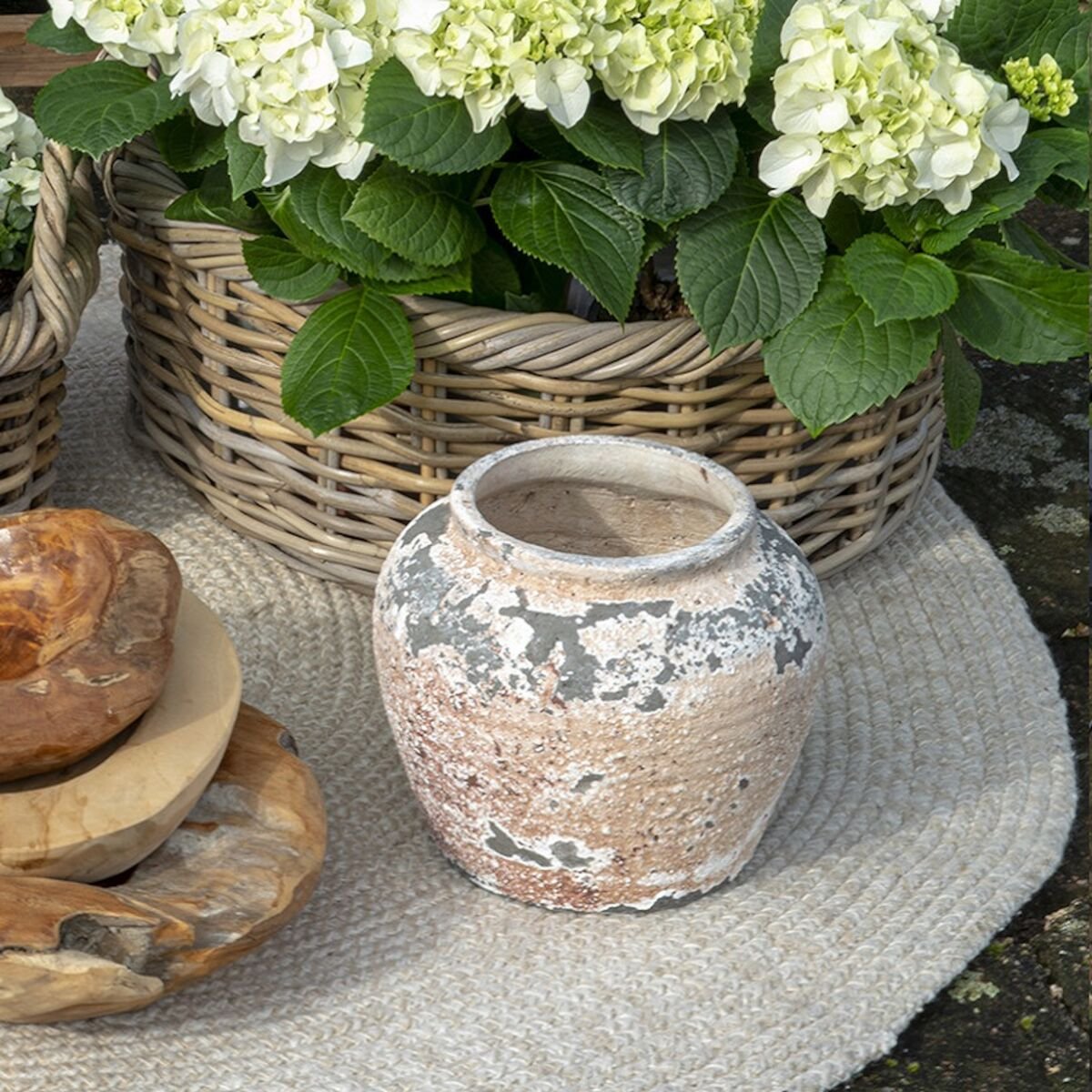 House Nordic Agaete kukkaruukku Ø22,5 cm beige