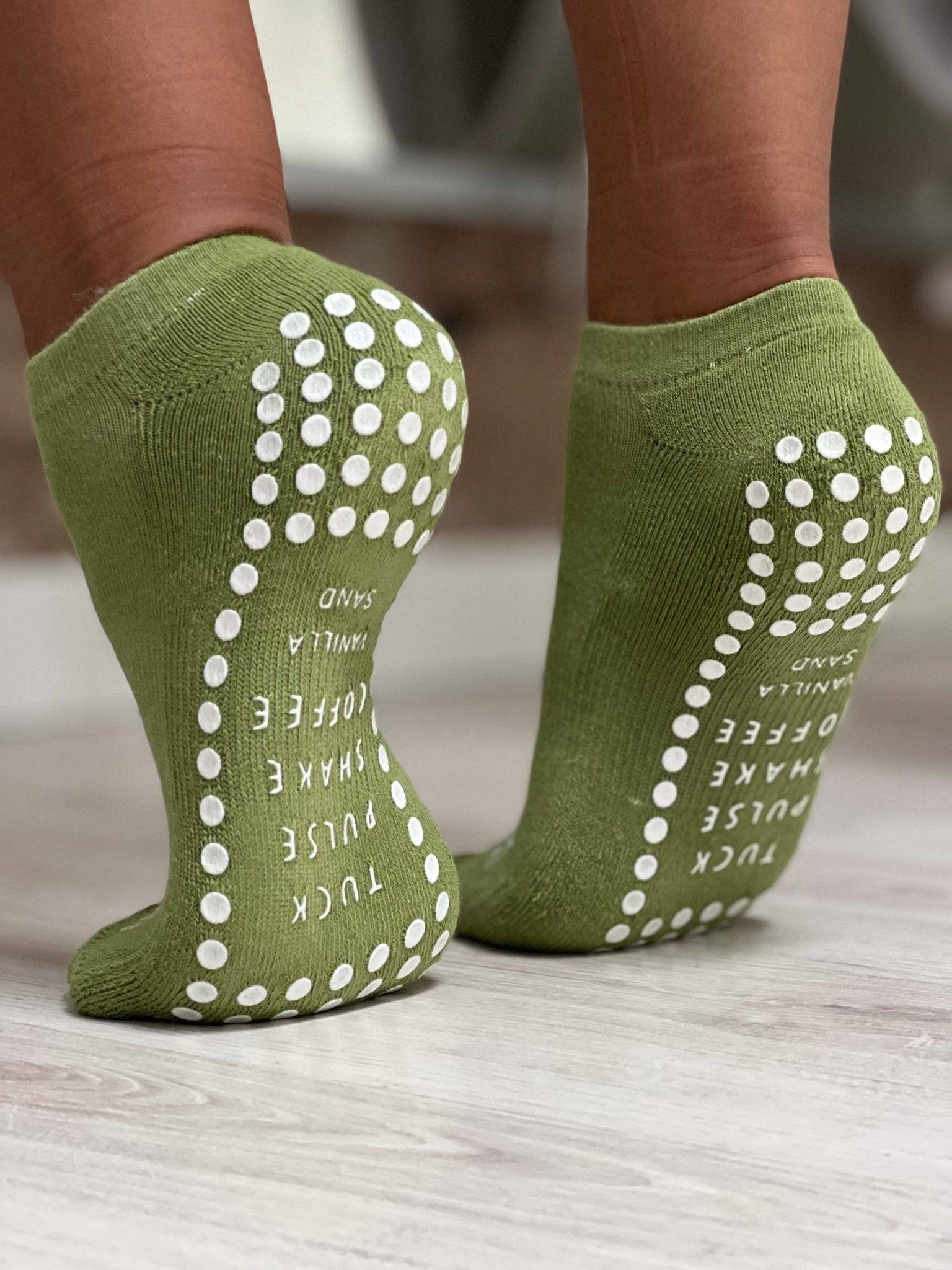 Ankle Socks Meet Me At The Barre Avocado Green