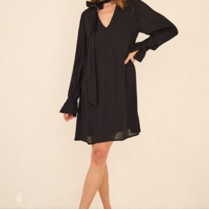 Dress With a Sash Black