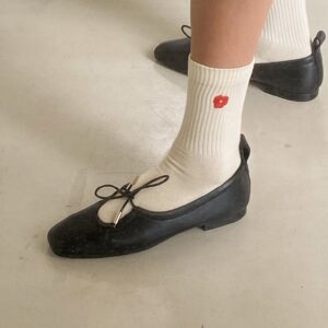 Flower Socks Red