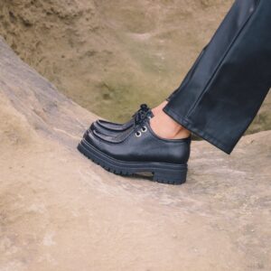 Cord Chunky Shoes Black