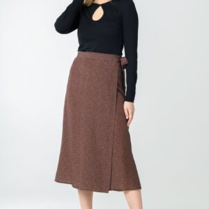 Azurite Midi Wrap Terracotta Red