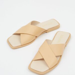 Crossed Sandals Beige