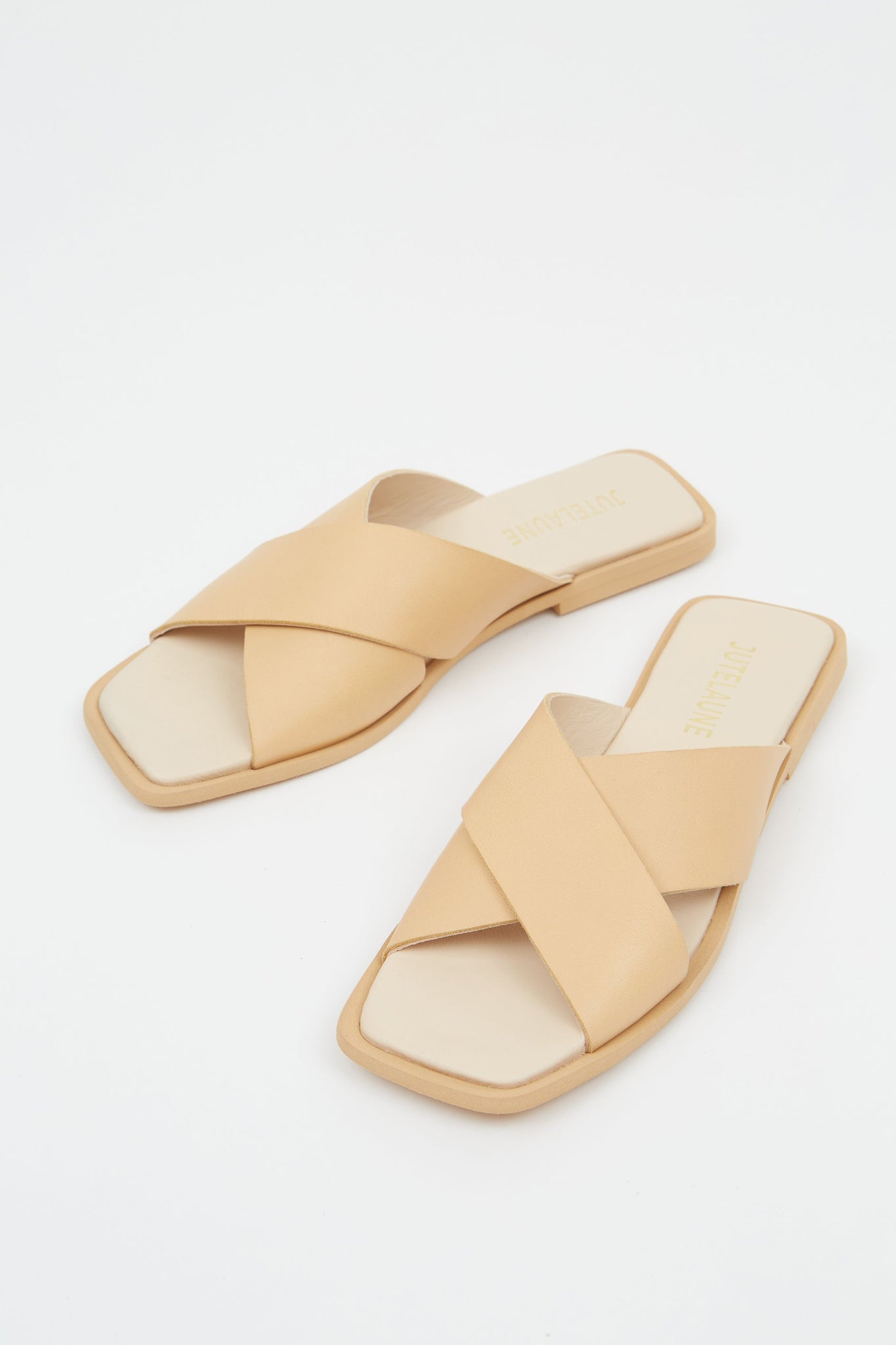 Crossed Sandals Beige
