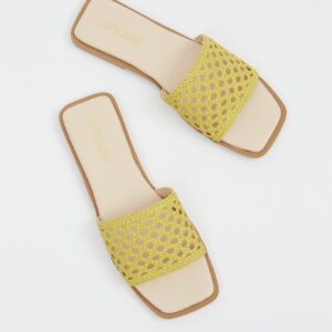 Braided Sandals Lime Yellow