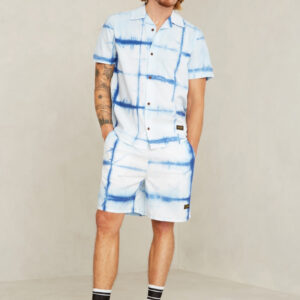Bidatsu Shortsit Shibori Luonnollinen Indigo