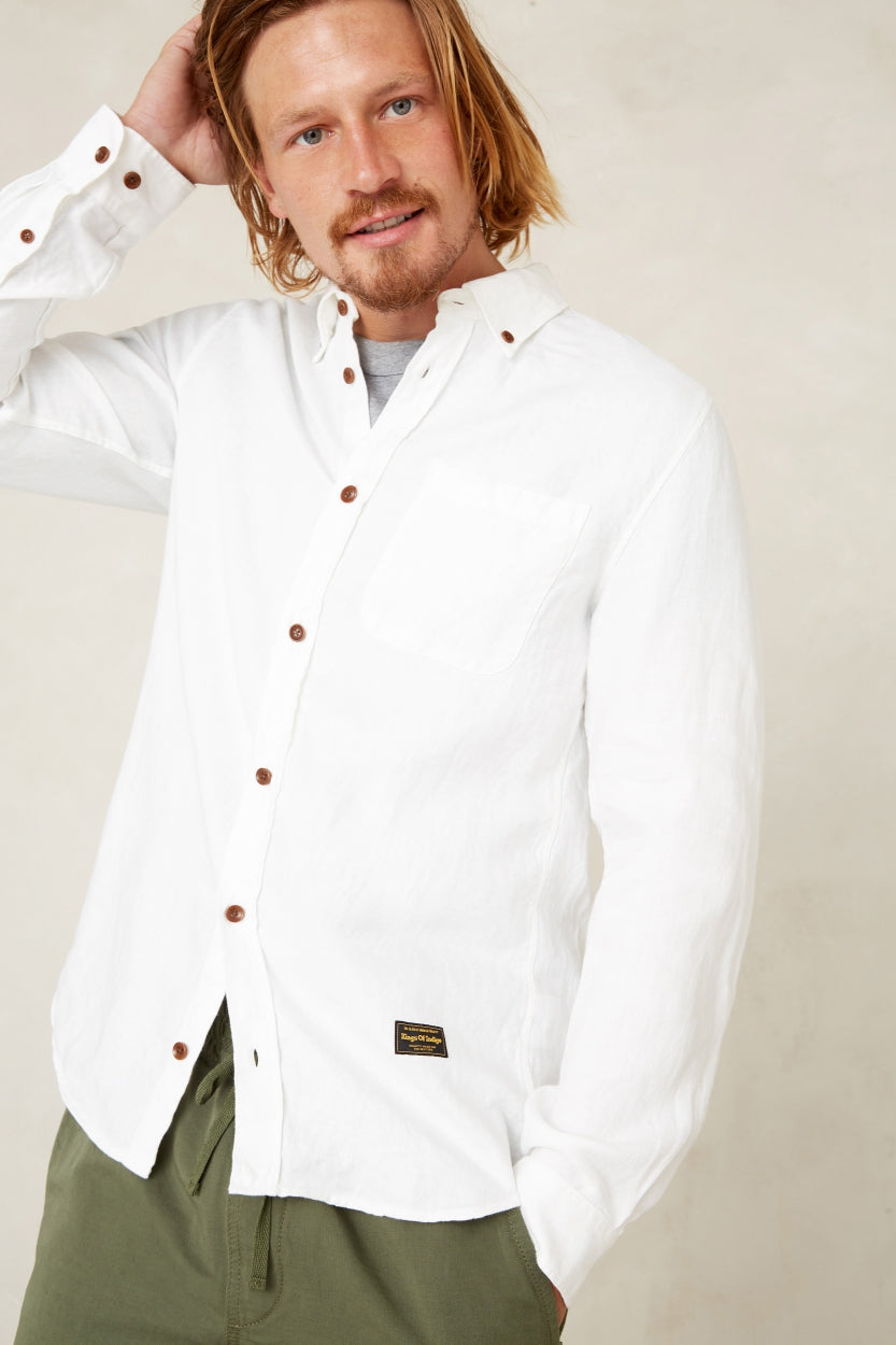 Enda Linen Shirt Optical White