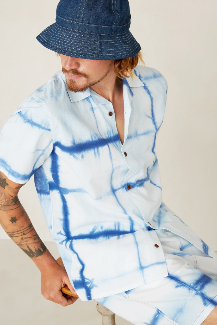 Balder paita Shibori Luonnollinen Indigo
