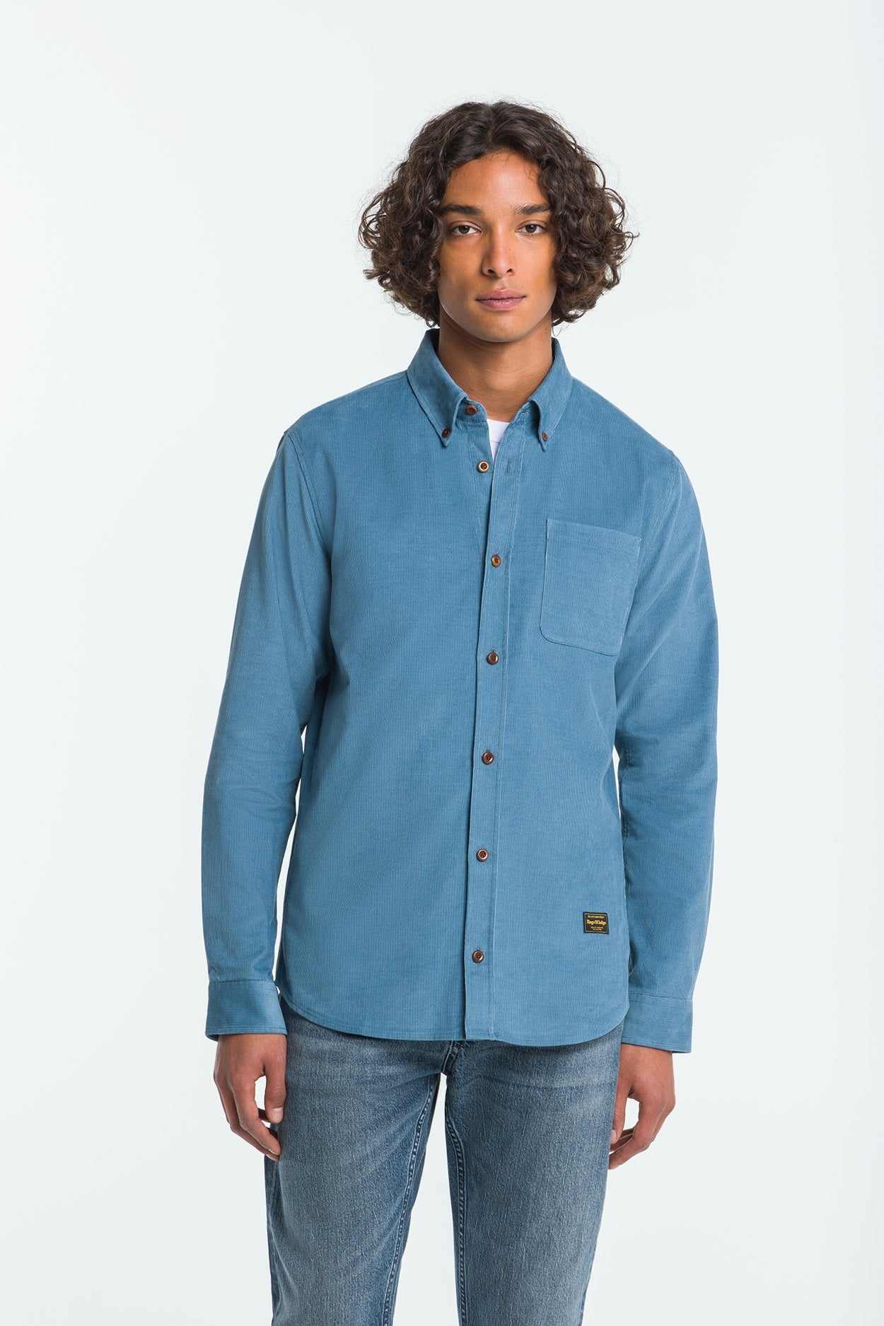 Enda Pocket Overshirt Coronet Blue