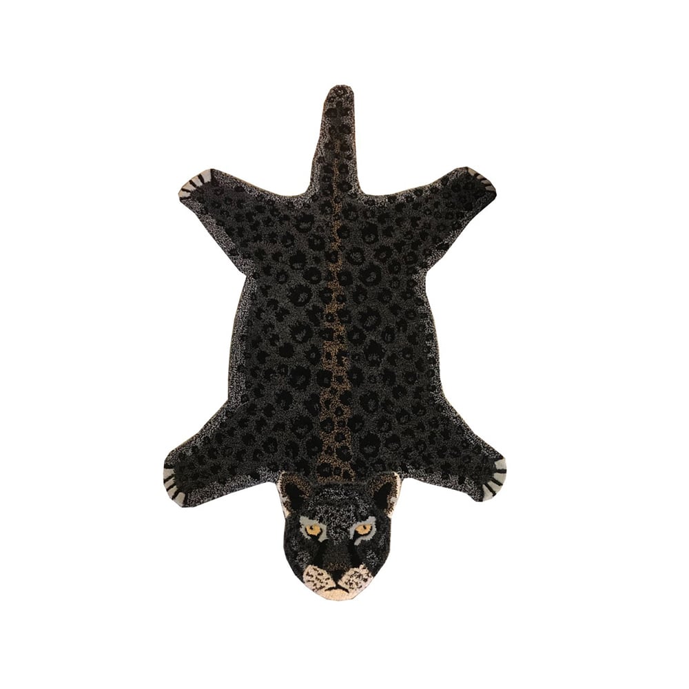 Classic Collection Leopard matto Musta, 90 x 150 cm