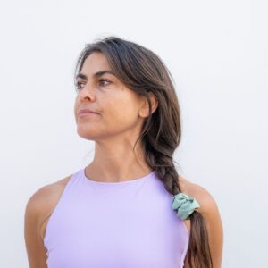 Criss Cross Glossy Top Lavender
