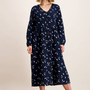 Button Dress Indigo Wind