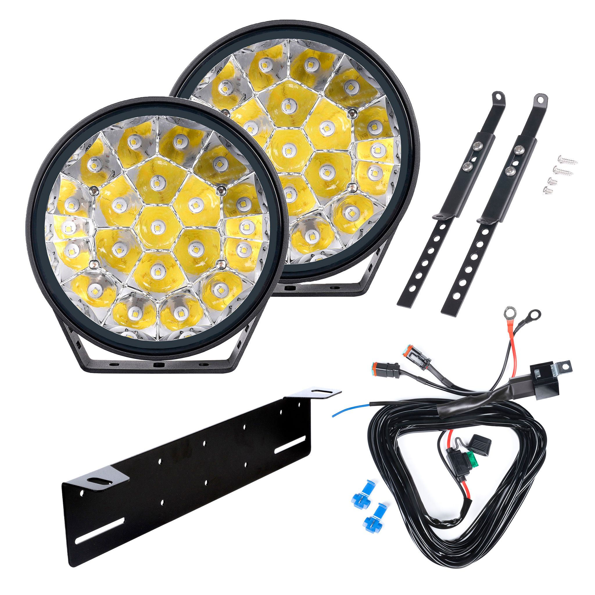 Lisävalo Purelux 770 UNLIMITED - Pyöreä / 18 cm / 113W / Off-road, 2 kpl - Täydellinen setti