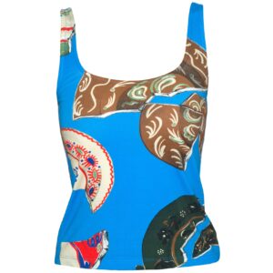Csath Tank Top Plates Blue