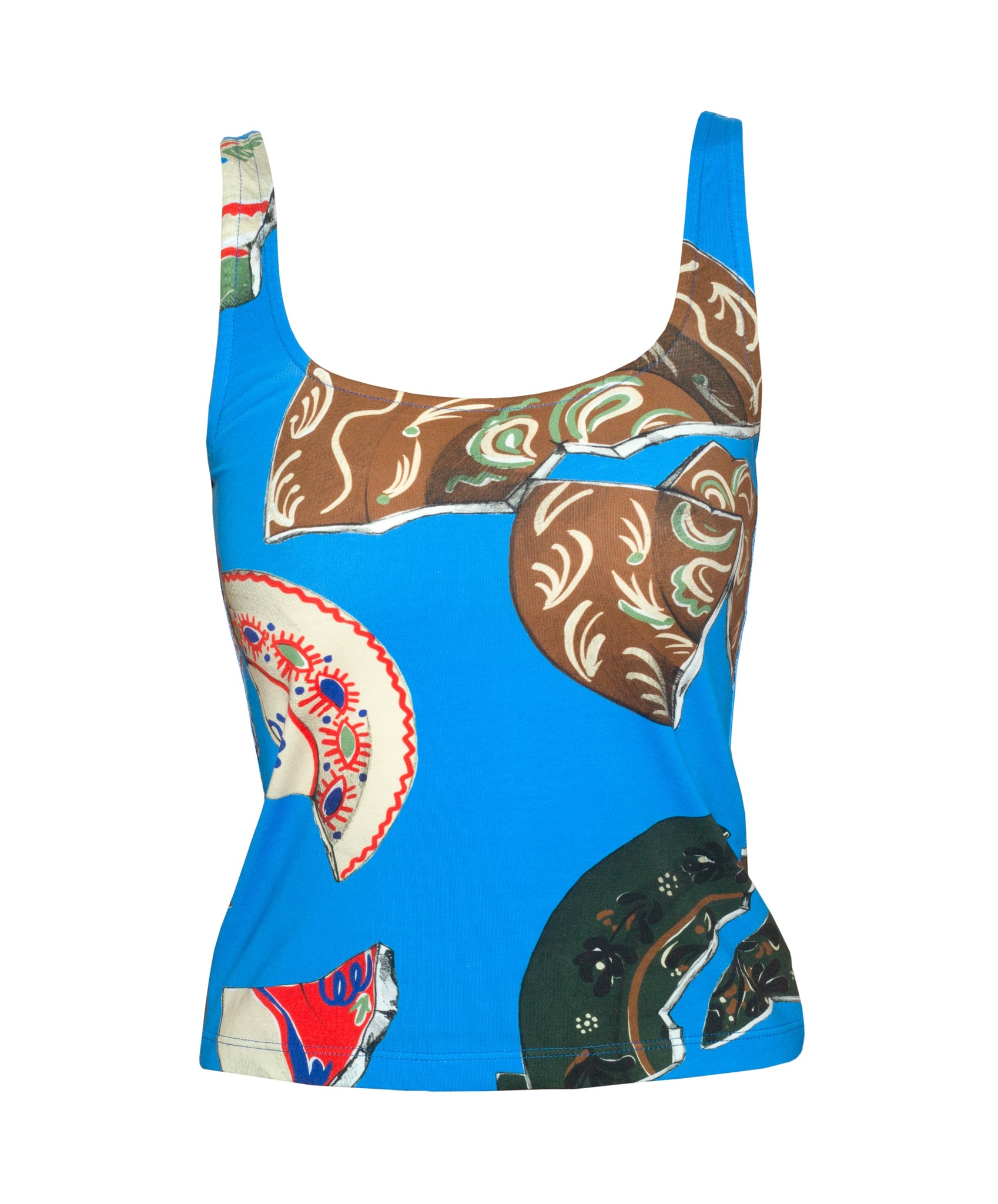 Csath Tank Top Plates Blue