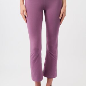 Cropped Flared Pants Grape