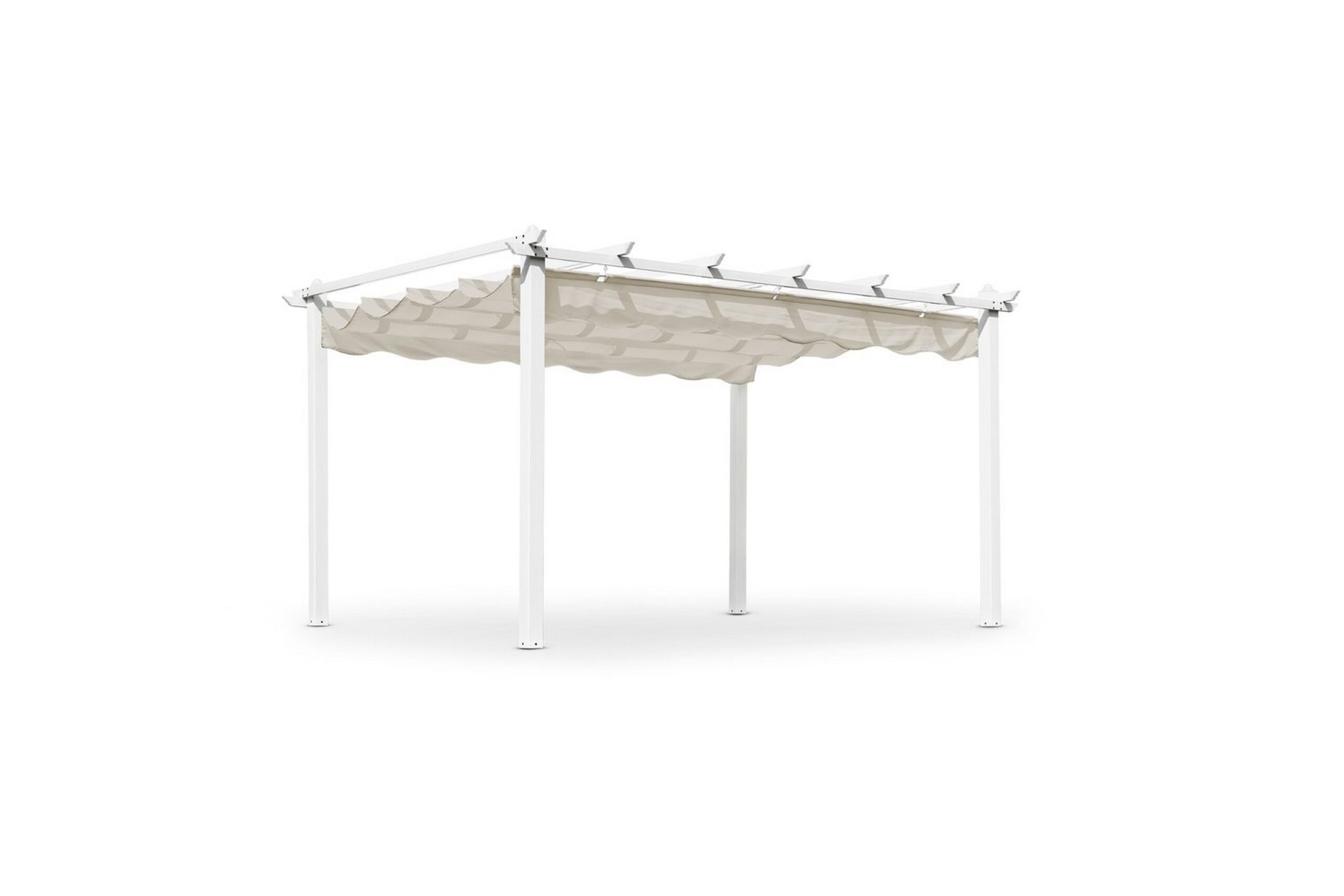 Pergola Hillerstorp Skanör 300 x 400 cm Valkoinen/Hiekka - Valkoinen/Hiekka