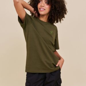 Cartel Scallop Embroidered T-Shirt Army Green