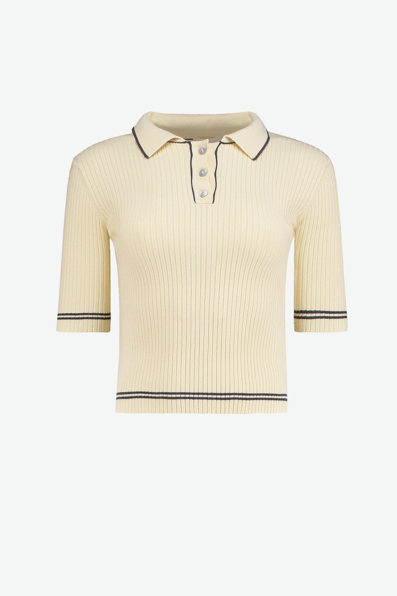 Amber Polo Shirt Ivory White
