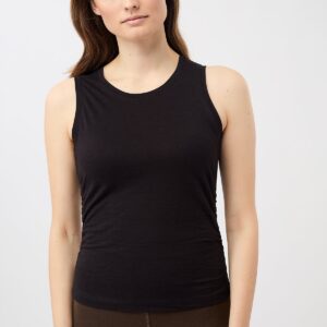 Cropped Ruffled Top Black