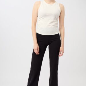 Cropped Ruffled Top White