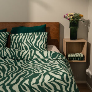 Aallot Double Duvet Cover Green/White