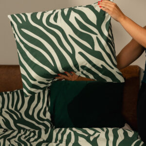 Aallot Pillow Case Green/White