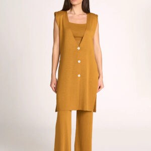 Camilla Maxi Vest Gold