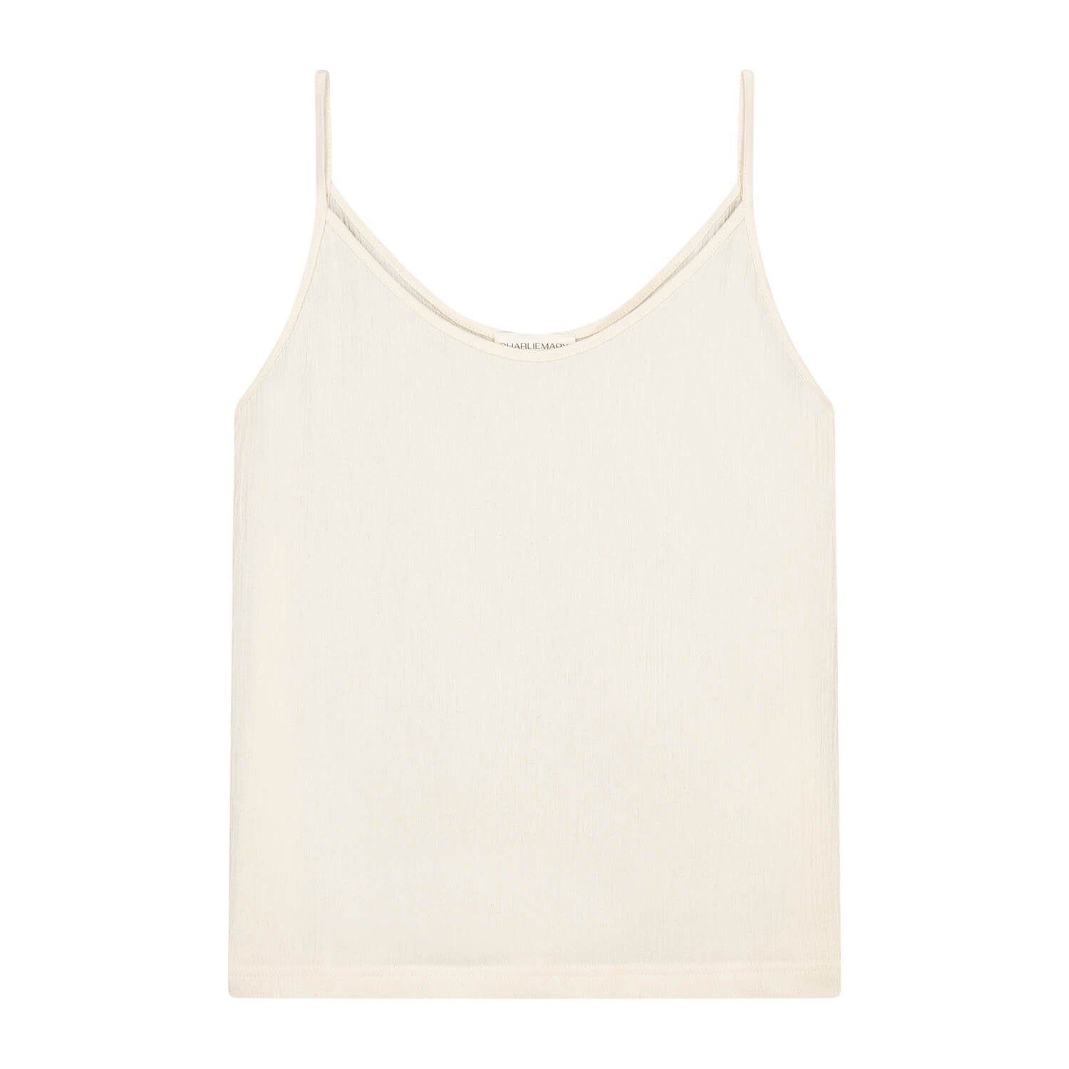 Crêpe Puuvillainen Singlet Crème
