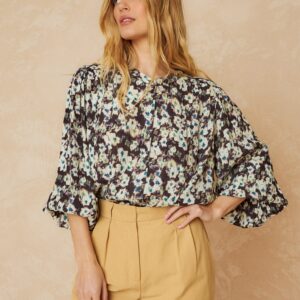 Dobby Flowy Shirt Black