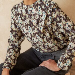 Drapped Details Blouse Black