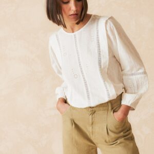 Balloon Sleeve Blouse White