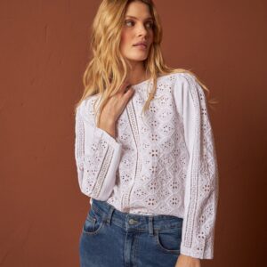 Embroidered Blouse White