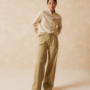 Checkered Shirt Beige