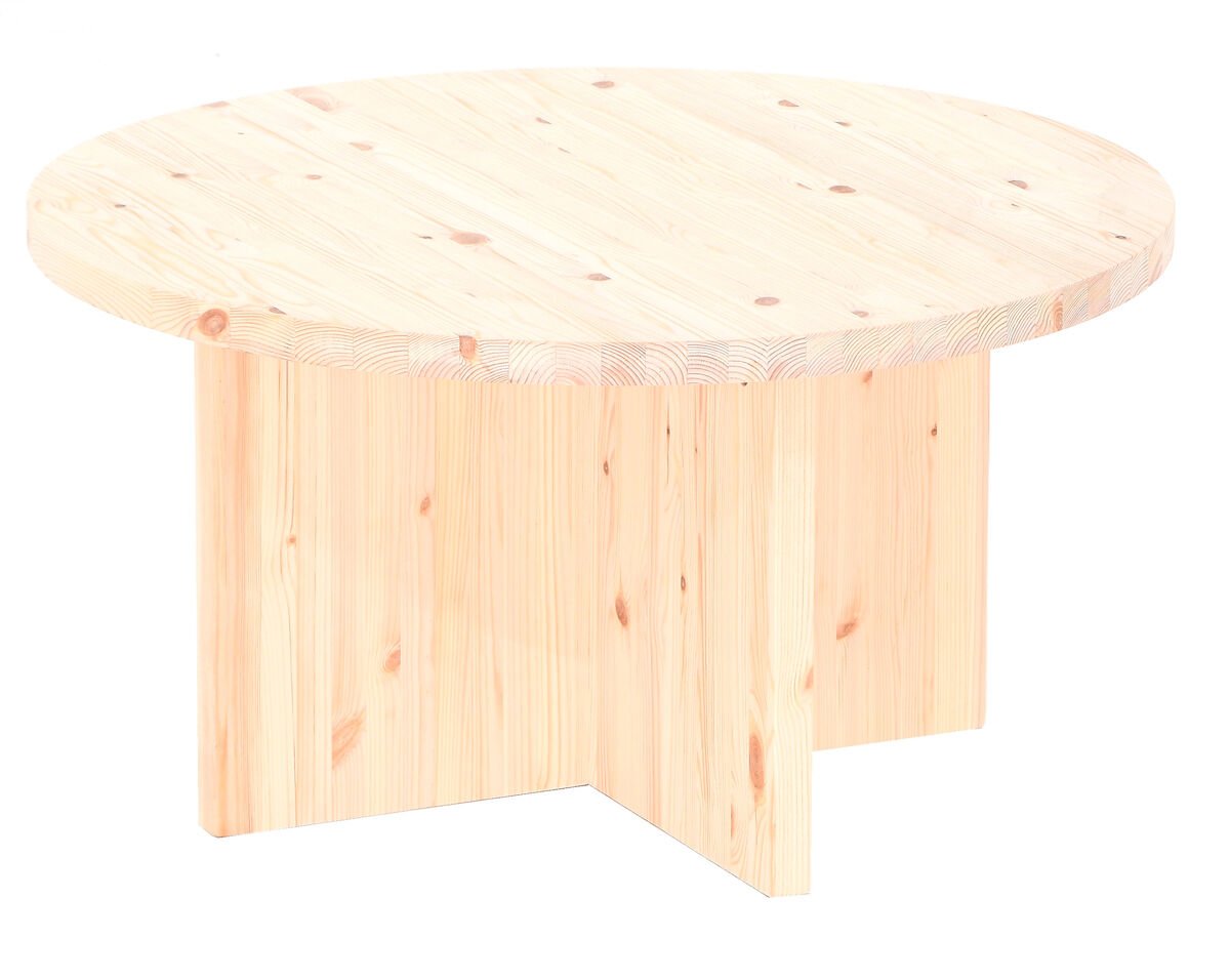 Havu pyöreä sohvapöytä Ø80 cm puuvalmis