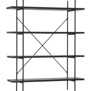 Hilja avohylly 110x31x134 cm musta/musta