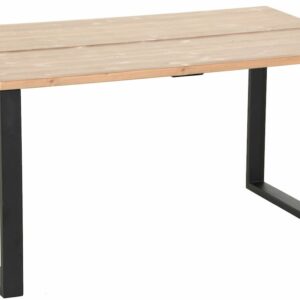 Honka lankkupöytä metallijaloilla 140x90 antiikkipetsattu/musta