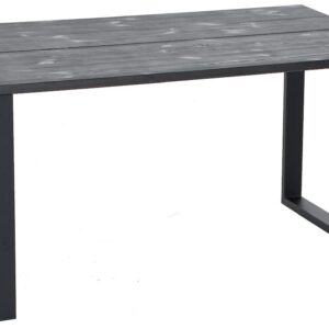Honka lankkupöytä metallijaloilla 140x90 musta/musta