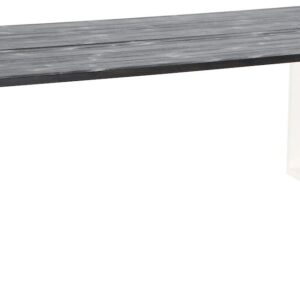 Honka lankkupöytä metallijaloilla 180x90 musta/valkoinen