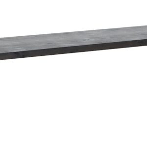 Honka terassipenkki 195x35 cm metallijalalla musta/musta