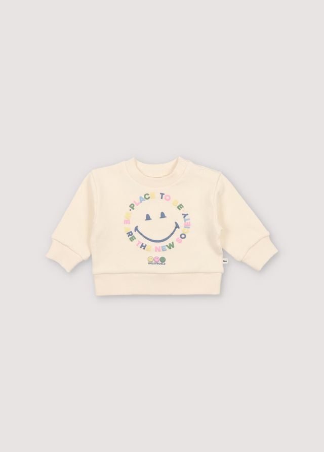 Happy Place Baby Sweater SmileyWorld® White