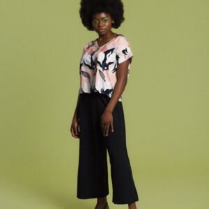 Alex Culottes Housut Musta