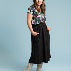 Ana Skirt Dot Black