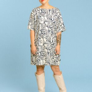 Bea Tunika Atrium Navy Valkoinen