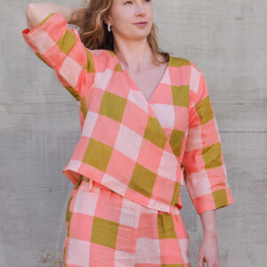 Brina Shirt Xadrez Rose