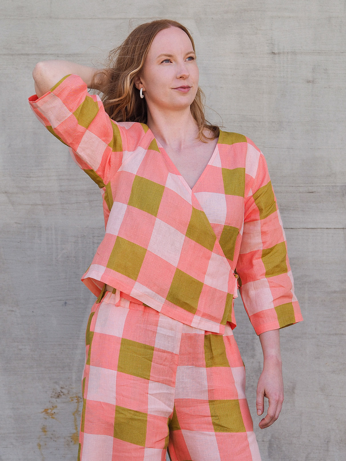 Brina Shirt Xadrez Rose