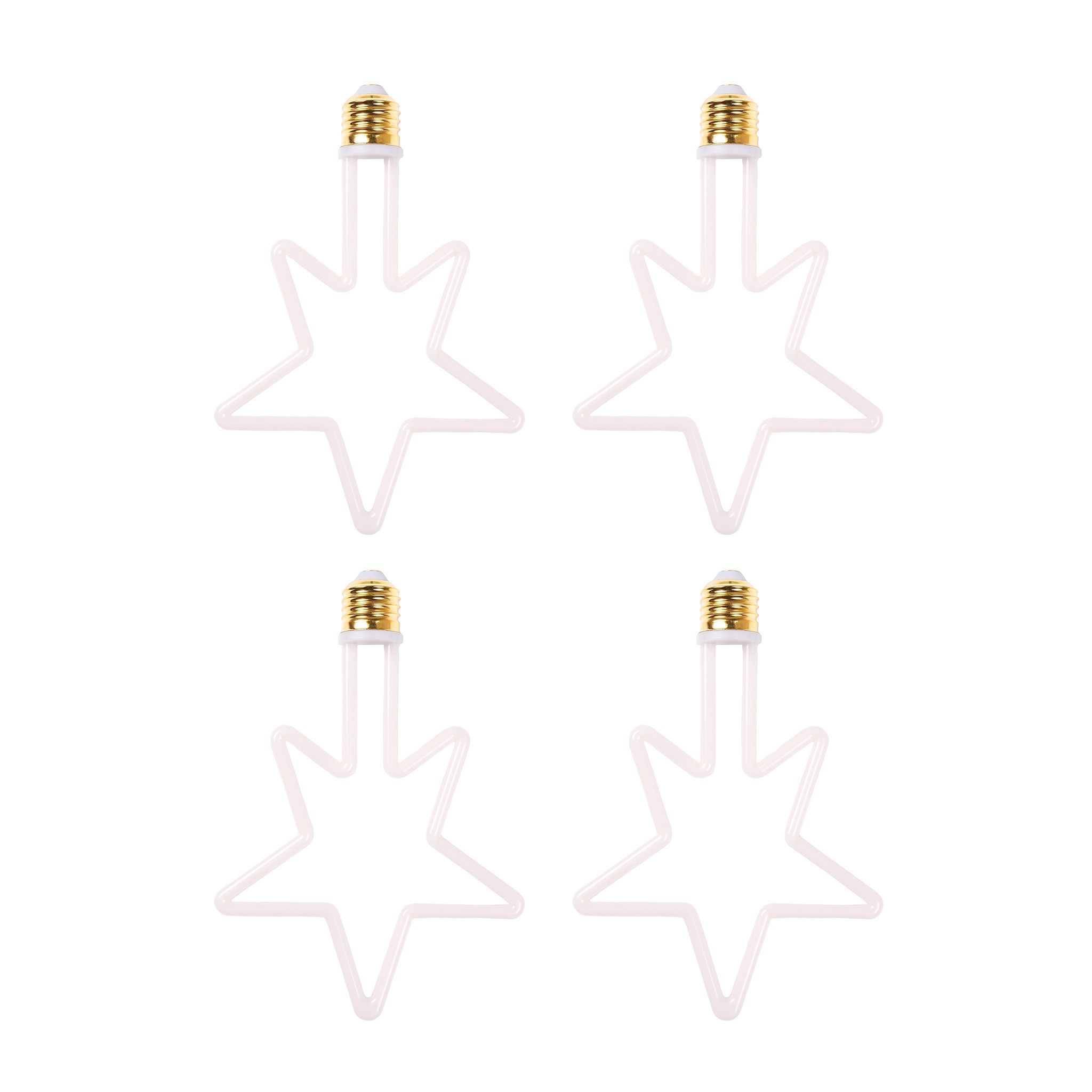 LED-lamppu AGGE Carnival E27, 8W, Star, 4 kpl