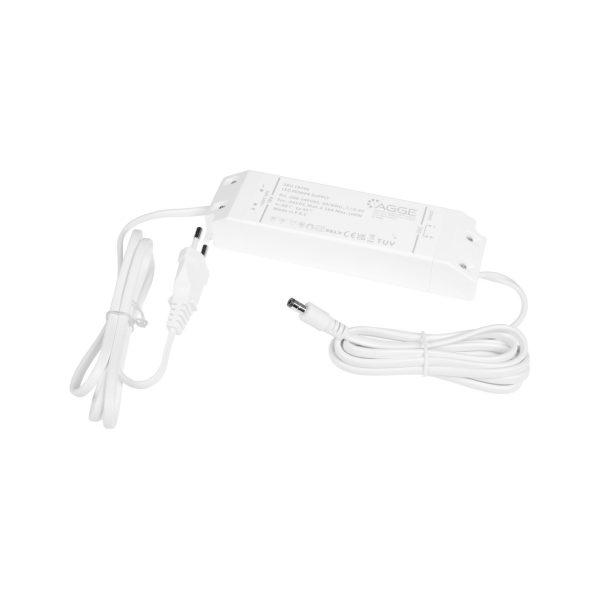 Pistorasiamuuntaja AGGE 24V, IP20, Max teho 100W